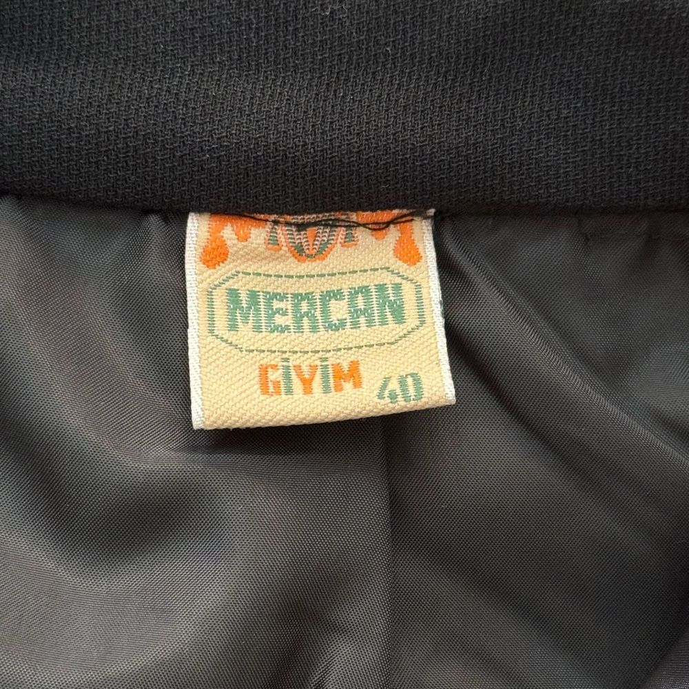 NWOT Vintage Classic Pencil Midi Skirt 100% Cotton Black Skirt EU 40 Small - Picture 5 of 6